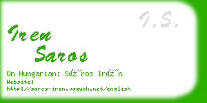 iren saros business card